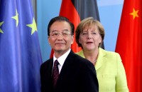 Merkel mit Chinas Premier im VW-Werk
